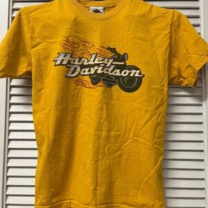 Harley Davidson Yellow Graphic T-Shirt